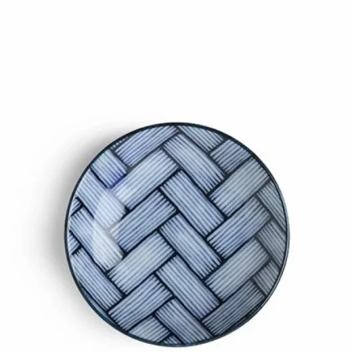 Ajiromon Blue and White Basketweave Design Collection Made in Japan Available At Miya.
