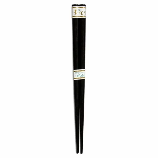 Black lacquered short chopsticks.