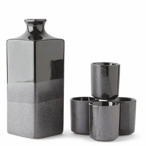 Black Ombre Sake Set at Miya