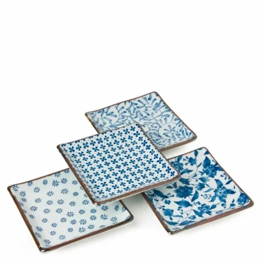 Blue & White Small Plate Set at Miya