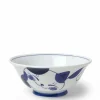 Blue cats on a ceramic ramen noodle bowl made in Japan available at Miya.
