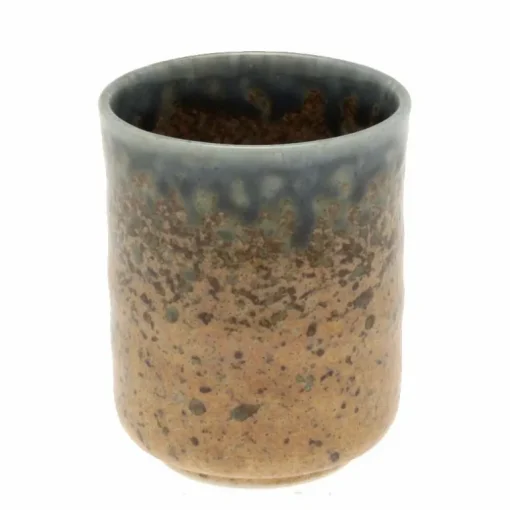 Blue Sand Crackle Tea Cup