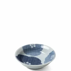 Blue Textile Petals Sauce Dish