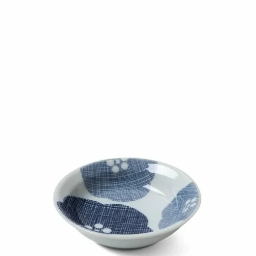 Blue Textile Petals Sauce Dish