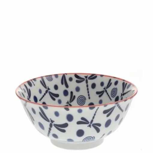 Bowl Blue Dragonfly 6"