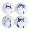 Cat Face Small Dish 3.5" Set/4