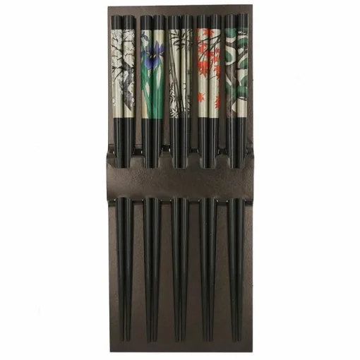 Chopsticks Set Antique Byobu Black