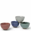 Crackle Design Teacup Set in Assorted Colors Made in Japan and Available at Miya.