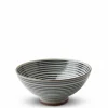 Green Celadon Geometric Chevron Pattern Rice Bowls Made in Japan Available at Miya.