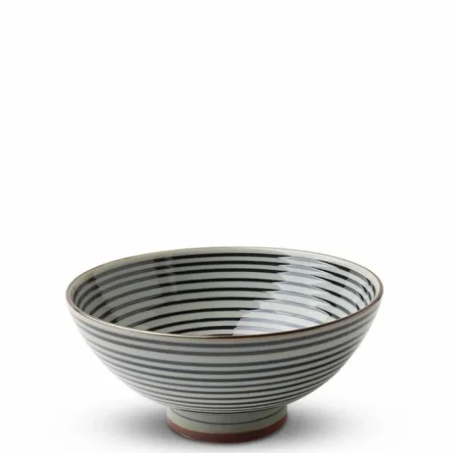 Green Celadon Geometric Chevron Pattern Rice Bowls Made in Japan Available at Miya.