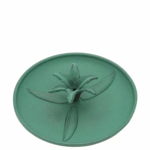 Incense Holder Green Lily