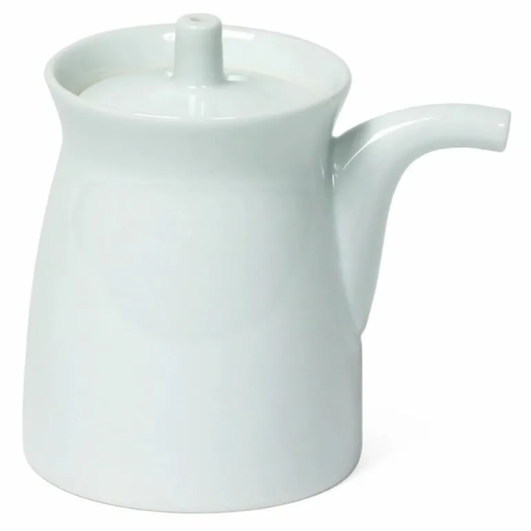 Mori White G-type Sauce Pot at Miya