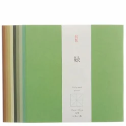 Origami Paper Washi 10-Shades of Green