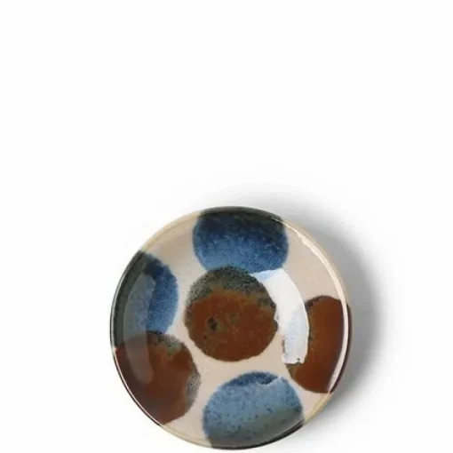 Rustic blue and brown tableware collection made in Japan available at Miya.