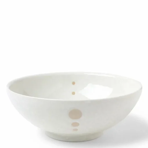 Satin White Dots 8-3/8" Bowl