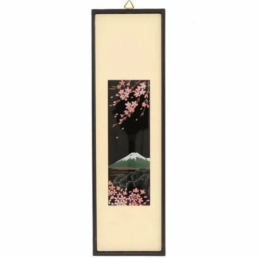 Wall Lacquer Art Sasame Sakura Mt Fuji.