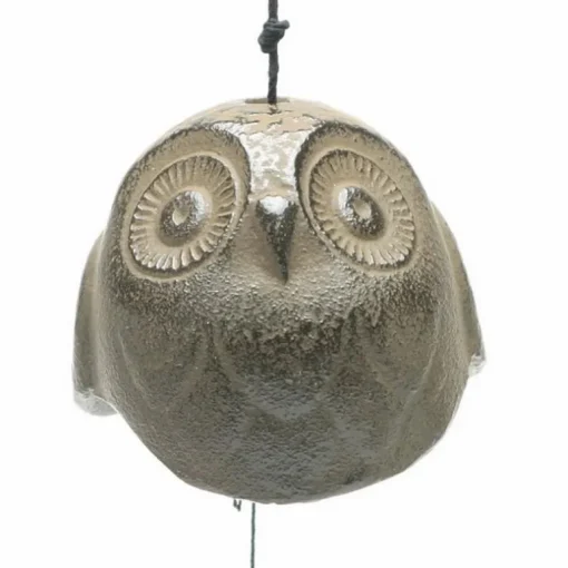 Wind Chime Owl Brown 2"